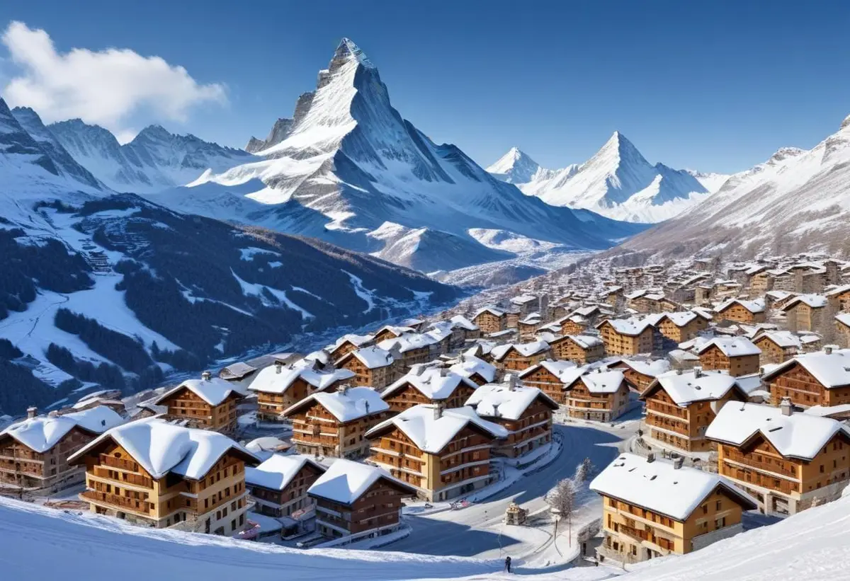Cervinia - din nästa skidparadis att upptäcka! illustration