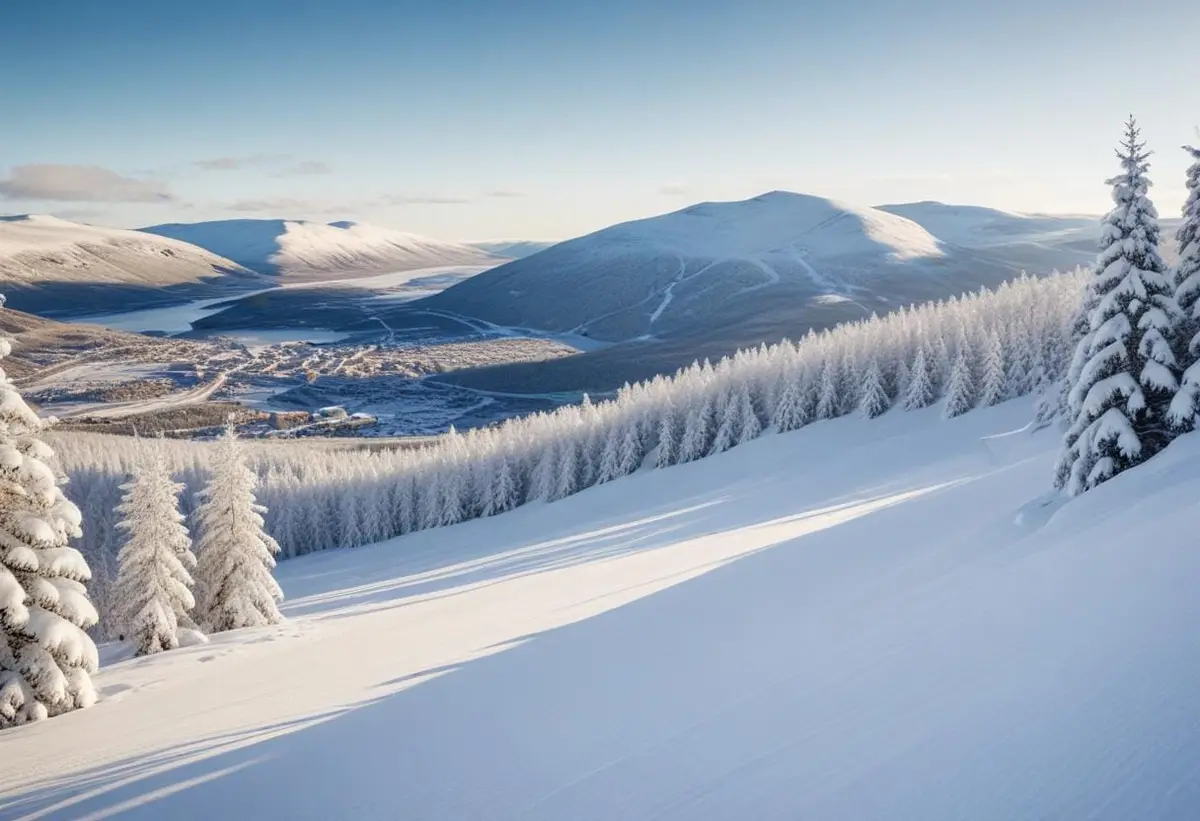 Snödjup i Åre illustration