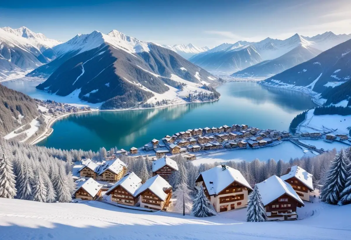 Upptäck Zell am See pistkarta och planera din skidsemester! illustration